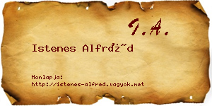Istenes Alfréd névjegykártya